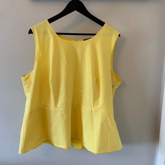 Addition Elle / Vibrant / Yellow / Sleeveless/ Blouse / Peplum
